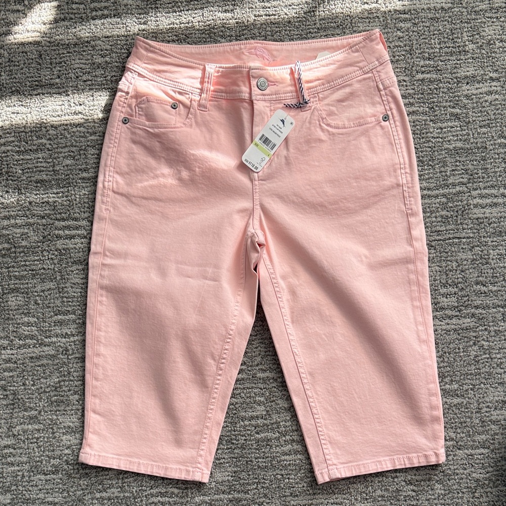 Coral Pink Tommy Bahama Denim Bermuda Shorts